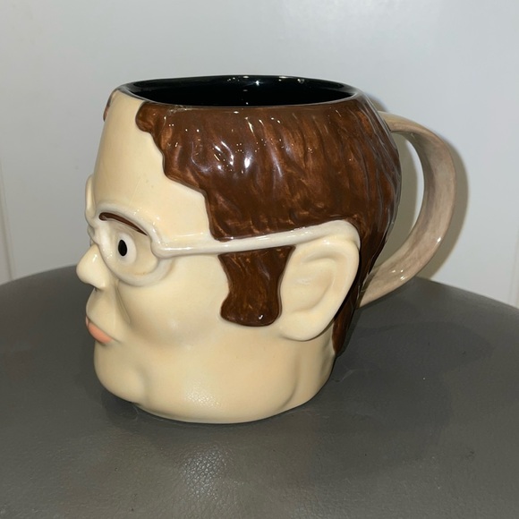 New Dwight Schrute Head 3D Ceramic Coffee Mug The Office Mug 20 Ounces - Picture 2 of 11